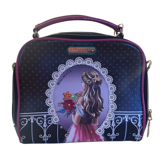 Nicole Lee dome bag with double zipper closure - Picture 1 of 11